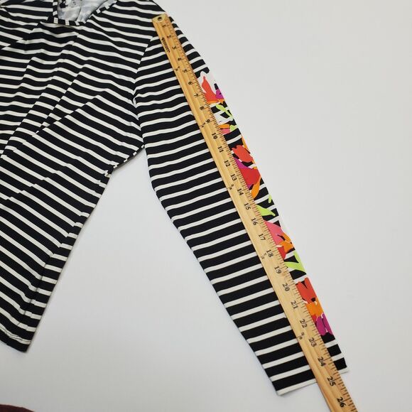 Lands' End Women's Size XL (18) Multicolor Tropical Floral Rash Guard Swim Top - Picture 5 of 12